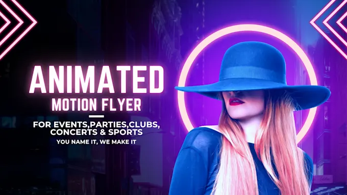 Animated motion flyer design by Osama Khan for events, parties, and brand promotions
