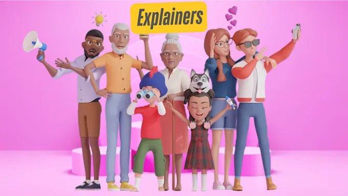 Professional 3D explainer video animation by Sher Ali Khan created using Blender — smooth, stylized visuals for brands and marketing.