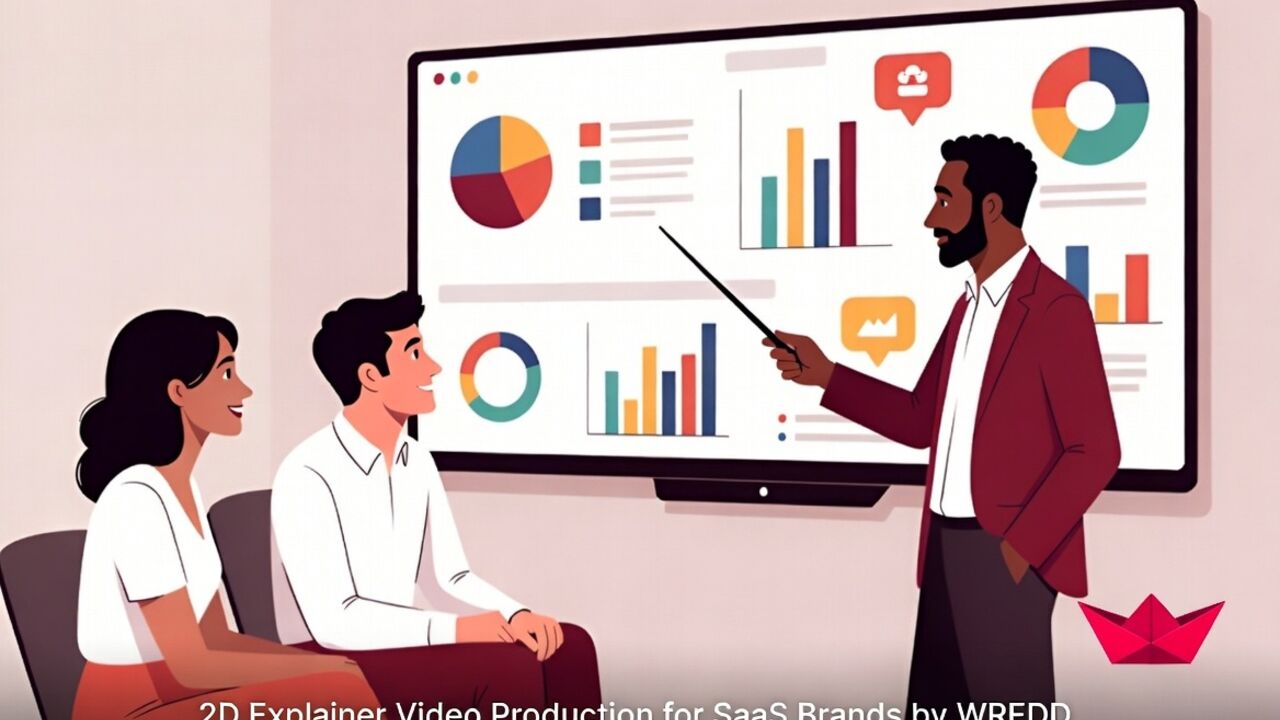 2D explainer video production for SaaS brands by WREDD