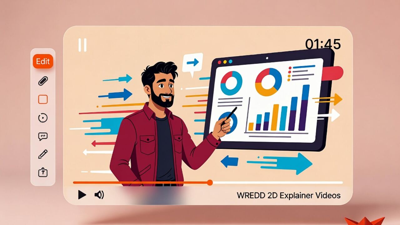 Custom 2D motion graphics and character animation by WREDD studio